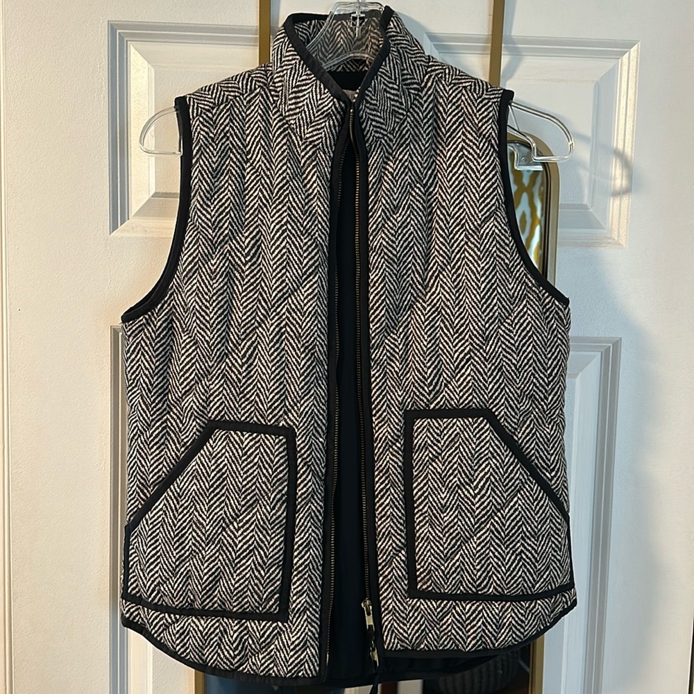 J. Crew Plaid Quilted Puffer Vest - XS